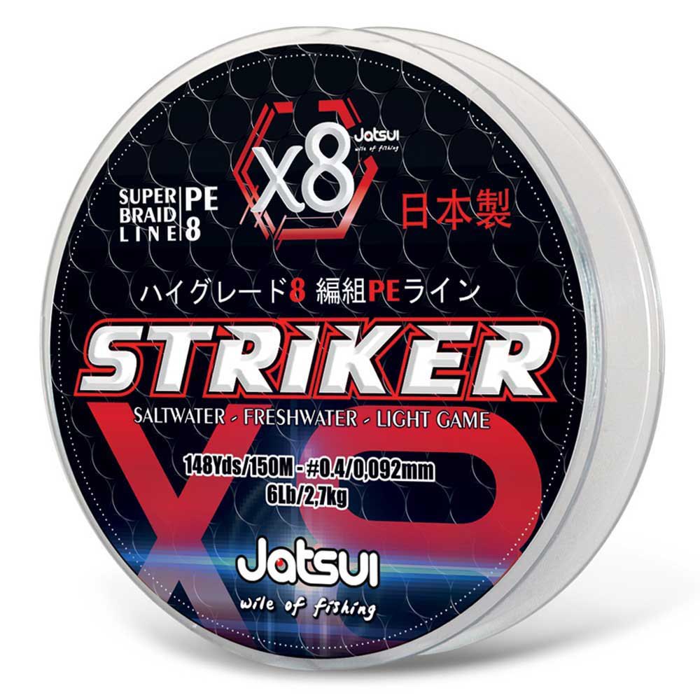 Jatsui Striker Pe 8 300 M Braided Line Durchsichtig 0.185 mm von Jatsui