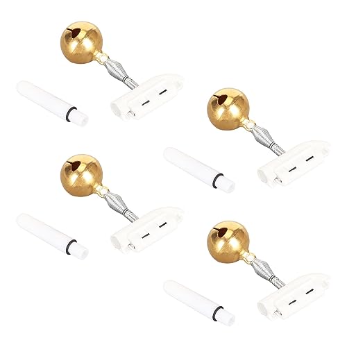 Jauarta 4 Stück Angel-Leuchtstäbe mit 4 Glocken, Gut Sichtbare, Farbwechselnde LED-Nachtangel-Schlagalarm, Leuchtstab-Bissanzeiger von Jauarta