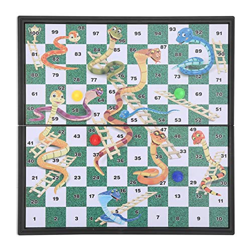 Magnetisches Schlangenleiter-Schach, Faltbares Schachbrett, Pädagogisches Kinderspielzeug, Brettspiel-Set von Jauarta