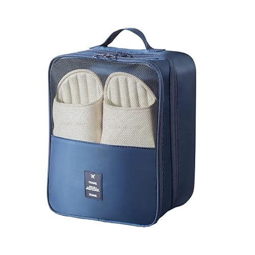 Reise Schuhtasche,Wasserdichter Staubabweisende Schuhe Organizer mit Transparentes Fenster,Portable Travel Shoe Bags für Kofferorganizer,Fußball Golf Sportzubehörtaschen,Reisezubehör (blau) von Jauhmui