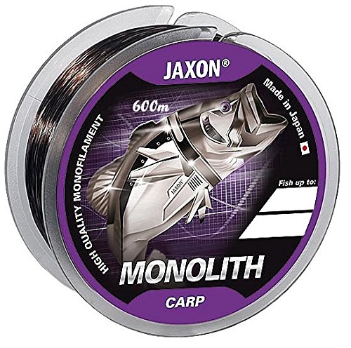 Jaxon Angelschnur Monolith CARP 0,25-0,35mm/600m Spule Monofil Karpfen Schnur (Ø 0,325mm / Tragkraft 20kg) von Jaxon