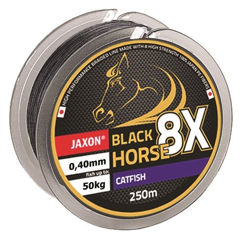 Jaxon Geflochtene Schnur Black Horse Catfish Wels Wallerschnur Braided Line 250m (0,09€/m) (0,40mm/Tragkraft 50kg) von Jaxon