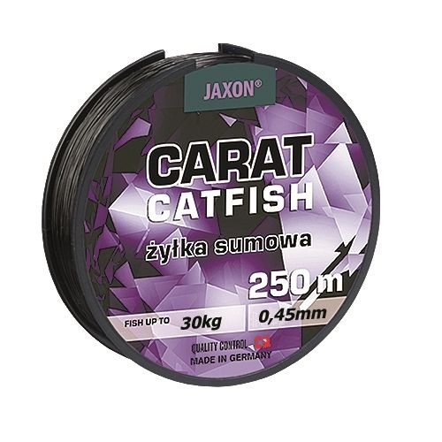 Jaxon Angelschnur Carat Catfish Welsschnur monofile Wels 250m Spule 0,45/0,50/0,55mm (0,45mm/30kg) von Jaxon