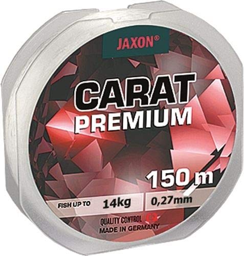 Jaxon Angelschnur Carat Premium 150m Spule 0,10mm-0,45mm Monofile (0,27mm/14kg) von Jaxon