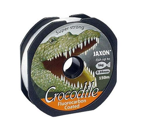 Jaxon Angelschnur Crocodile FLUOROCARBON Coated 2x150m Spule Monofile (150m/0,16mm/5kg) von Jaxon