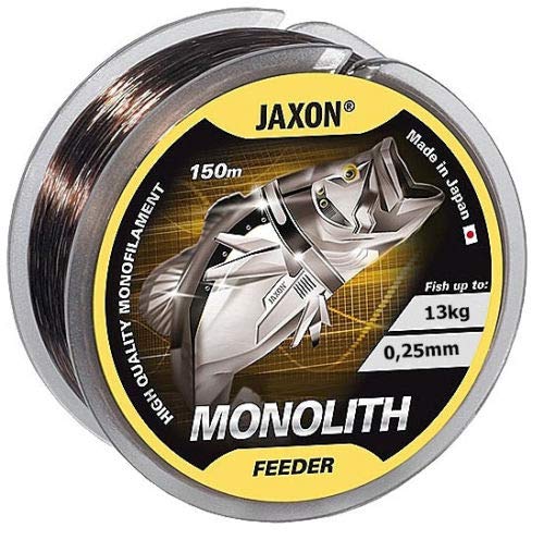 Jaxon Angelschnur Monolith Feeder 150m / 0,16-0,35mm Spule Monofile Feederschnur (0,25mm / 13kg) von Jaxon