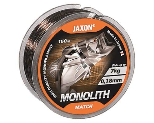 Jaxon Angelschnur Monolith Match Monofile Schnur 150m Spule (0,18mm / 7kg) von Jaxon