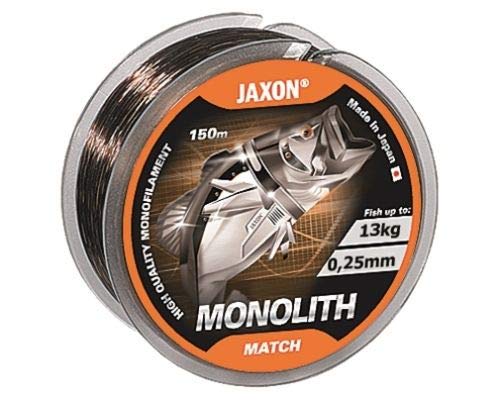 Jaxon Angelschnur Monolith Match Monofile Schnur 150m Spule (0,25mm / 13kg) von Jaxon