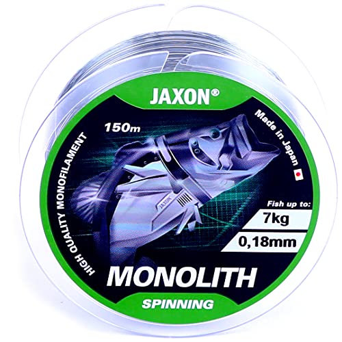 Jaxon Angelschnur Monolith Spinning Spule 150m / 0,16-0,35mm Monofile (0,18mm / 7kg) von Jaxon