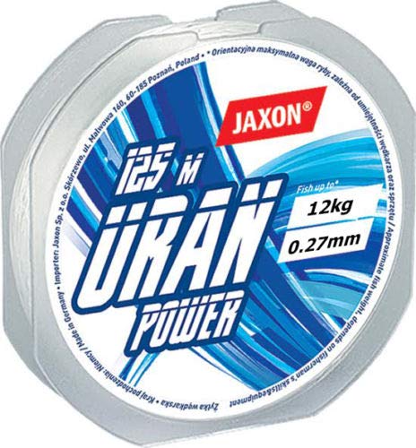 Jaxon Angelschnur Uran Power 125m / 0,12mm-0,45mm Spule Monofile (0,27mm / 12kg) von Jaxon