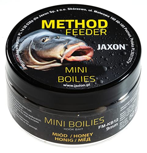 Jaxon Boilies 9mm 50g für Method Feeder Methode Karpfenangeln Karpfenfischen Grundfutter (Honig/FM-KB12) von Jaxon