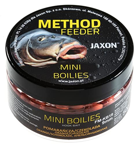 Jaxon Boilies 9mm 50g für Method Feeder Methode Karpfenangeln Karpfenfischen Grundfutter (Orange-Schokolade/FM-KB19) von Jaxon