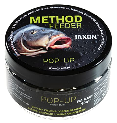 Jaxon Boilies POP-UP 10mm 30g für Method Feeder Methode Karpfenangeln Karpfenfischen Grundfutter (Betaingrün/FM-KA08) von Jaxon