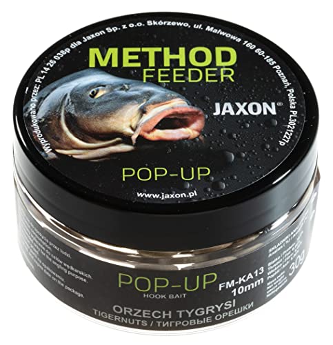 Jaxon Boilies POP-UP 10mm 30g für Method Feeder Methode Karpfenangeln Karpfenfischen Grundfutter (Erdmandel/FM-KA13) von Jaxon