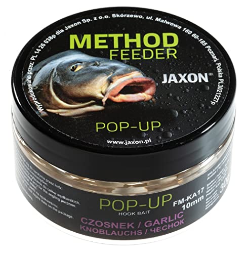 Jaxon Boilies POP-UP 10mm 30g für Method Feeder Methode Karpfenangeln Karpfenfischen Grundfutter (Knoblauch/FM-KA17) von Jaxon