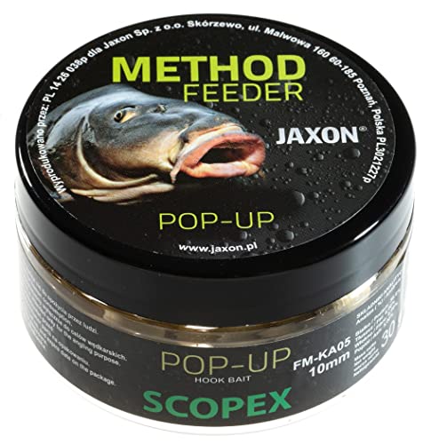 Jaxon Boilies POP-UP 10mm 30g für Method Feeder Methode Karpfenangeln Karpfenfischen Grundfutter (Scopex/FM-KA05) von Jaxon