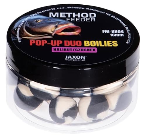 Jaxon Boilies POP-UP Duo Color Method Feeder 16mm 40g Karpfenangeln Karpfenfischen Grundfutter (HEILBUTT/Knoblauch FM-KH04) von Jaxon