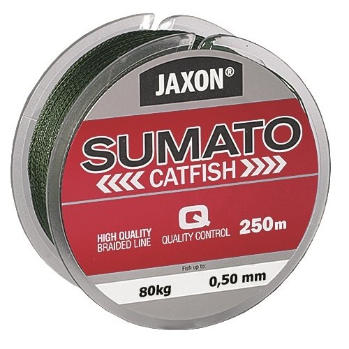 Jaxon Geflochtene Schnur SUMATO Catfish Wels Wallerschnur Braided Line 250m (0,09€/m) (0,50mm/Tragkraft 80kg) von Jaxon