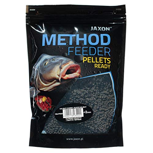 Jaxon Method Feeder Pellets Grundfutter Angelfutter Lockfutter 500g (Heilbuttschwarzen/FM-PR05) von Jaxon