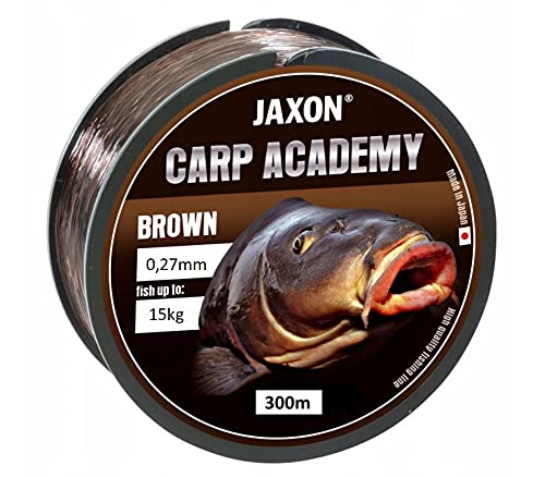 Karpfenschnur Angelschnur JAXON CARP Academy 300m Spule 0,25-0,35mm Feederschnur Karpfen Monofile (300m/0,27mm/15kg) von Jaxon