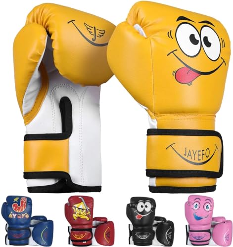 Jayefo Kids Boxing Gloves 4 oz Training MMA Boys Girls Punching Kick Muay Thai Youth Junior von Jayefo
