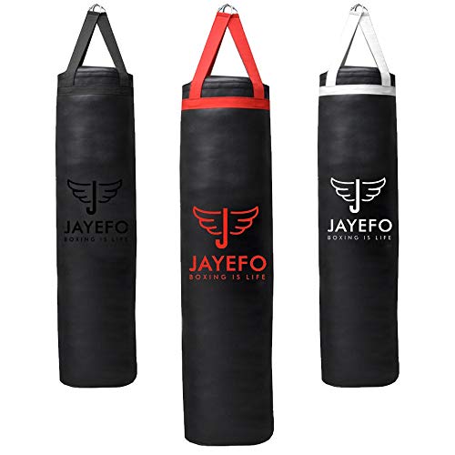 Jayefo Sport-Boxsack, zum Aufhängen, für MMA, Karate, Judo, Muay Thai, Kickboxen, Selbstverteidigung, Training für Training zu Hause oder im Fitnessstudio, 1.2 m – 1.2 m, Rot von Jayefo