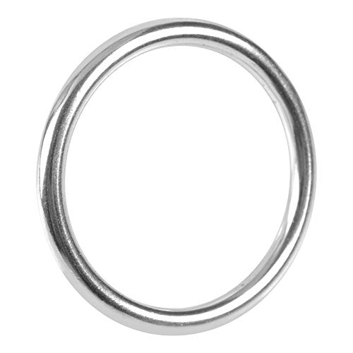 O-Ring aus Edelstahl, poliert, geschweißter O-Ring, gute Rostbeständigkeit für Hundeleinen für Camping-Gürtel (06045, Drahtdurchmesser 6 mm, Innendurchmesser 45 mm) von Jeanoko
