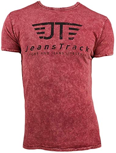 Jeanstrack Basic Snow T-Shirt, Unisex, Erwachsene, Rot, XL von Jeanstrack