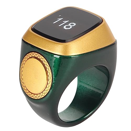 Jectse Smart Counter Ring, 18 Mm Elektronischer Zähler mit 0,49 Zoll OLED-Digitalanzeige, Bluetooth-Zählfingerring mit Vibrationserinnerung, Schrittzähler-Ring-Unterstützungs-APP (Green) von Jectse