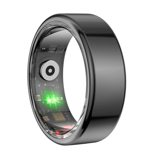 Jectse Smart Ring Health Tracker, Bluetooth 5.1 Fitness Tracker Ring IP68 Wasserdicht für Schlaf, Schrittzähler, für TikTok-Video-Scrolling, Seitenumblättern, Musiksteuerung, (Trüben) von Jectse