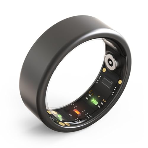 Jectse Smart Ring Health Tracker, Tragbarer Fitness-Tracker Smart Ring Zur Überwachung von Schlaf und Schrittzählung, IP68 Wasserdichter Keramikring mit (Nr. 9) von Jectse