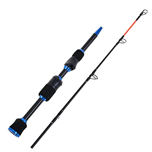 Jeenuuder Solid Ice Angelrute Blau 2 Carbon Ultralight Solid Hard Adjustable Raft Outdoor Fishing Ice Carving Rod von Jeenuuder