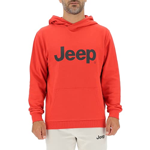 JEEP O102566-R699 J Man Hooded Sweatshirt Print J22W Mars Red/Black S von Jeep
