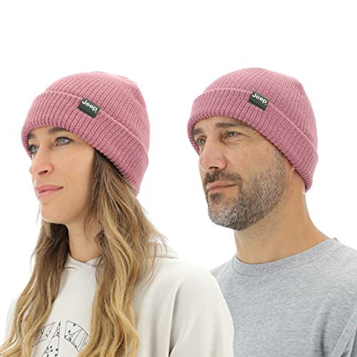 JEEP O102600-P490 J Ribbed Tricot HAT with Cuff J22W Unisex Dusty Rose Uni von Jeep