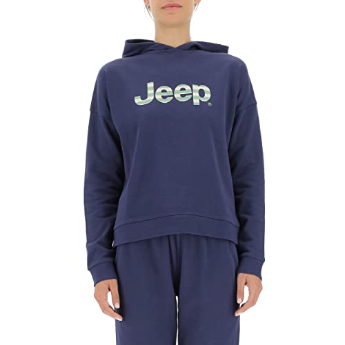 Jeep O102609-A184 J Woman Hooded Cropped Sweatshirt Striped Print J22W Deep Blue M von Jeep