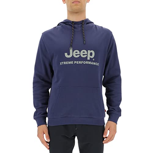 Jeep O102626-K882 XP Man Hooded Sweatshirt Xtreme Performance Print JX22A Deep Blue/Natural Gr XL von Jeep