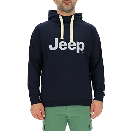 JEEP O102716-Q025 J Herren-Kapuzensweatshirt Großer Aufdruck J23S Night Blue/Glacier G M von Jeep