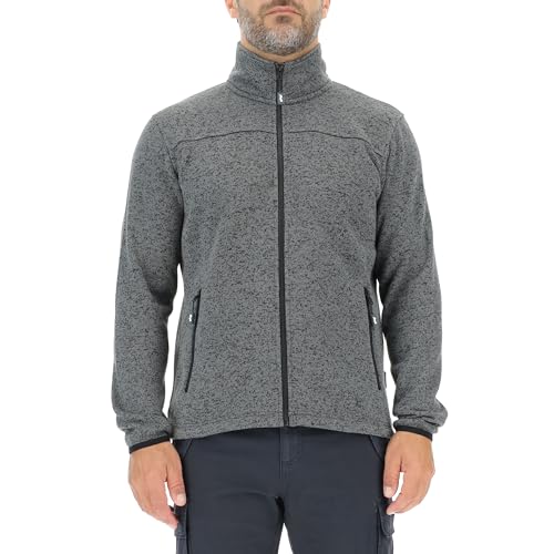 JEEP O102881-G557 J HERREN TRIKOT-FLEECE JACKE MIT KAPUZE und Reißverschlusstaschen Etikett J23W Dark Grey Melange XL von Jeep