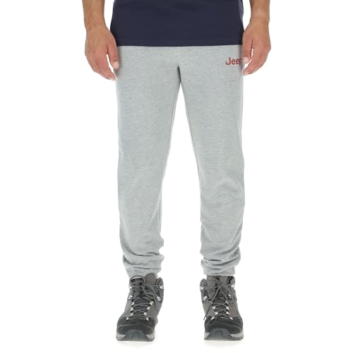 JEEP O102894-G347 J Herren Jogginghose Kleiner Aufdruck J23W Light Grey Melange XL von Jeep