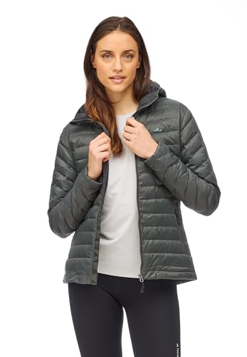 Jeff Green Damen Leichte 800 Cuin Daunenjacke Aria Inklusive Transportbeutel, Farbe:Woodland Grey, Größe:36 von Jeff Green