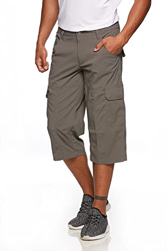 Jeff Green Herren Elastische Schnell Trocknende Leichte Dreiviertel Cargo Outdoor Funktions Hose Tornado, Größe:XXL, Farbe:Grey von Jeff Green