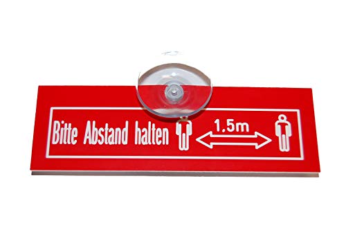 Jehn Hinweisschild Bitte Abstand halten 1,50 m, rot/weiß, 15 cm von Jehn