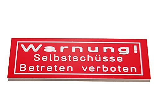 Jehn Unisex – Erwachsene Warnung Hinweisschild, rot-Weiss, 15 cm von Jehn