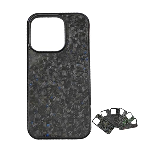 Jelaqmot Forged Carbon Fiber Phone Case, Ultra-Thin All-Inclusive Magnetic Anti-Fall Protective Shockproof Phone Case for iPhone 15 14 13 12 Pro Max (for iPhone12Pro,Blue) von Jelaqmot