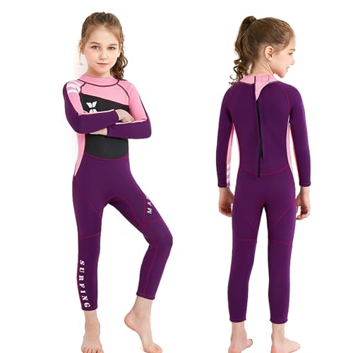 Jemora Kinder-Neoprenanzug, einteiliger Neopren-Badeanzug, Sonnenschutz zum Surfen, Tauchen, Schwimmen, Bootfahren im Winter von Jemora