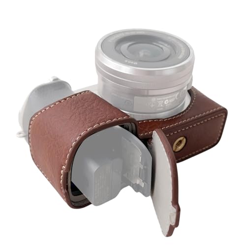 Jemora Tragbare Kamera-Schutzhülle, Kameratasche im Retro-Stil, Tragetasche mit Öffnung an der Unterseite und Schultergurt, Ersatz für die Kamera A6400/A6300/A6100/A6000 von Jemora