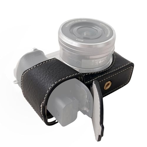Jemora Tragbare Kamera-Schutzhülle, Kameratasche im Retro-Stil, Tragetasche mit Öffnung an der Unterseite und Schultergurt, Ersatz für die Kamera A6400/A6300/A6100/A6000 von Jemora