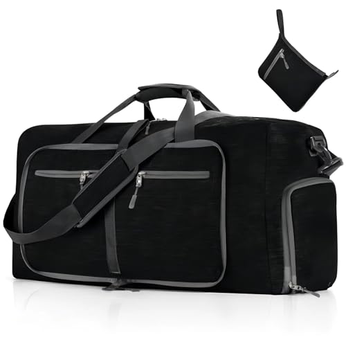 Jemora Turnbeutel mit Schuhfach, Handgepäck, Reisetasche, Sporttasche, Reisetasche für Damen und Herren, faltbar und erweiterbar von Jemora