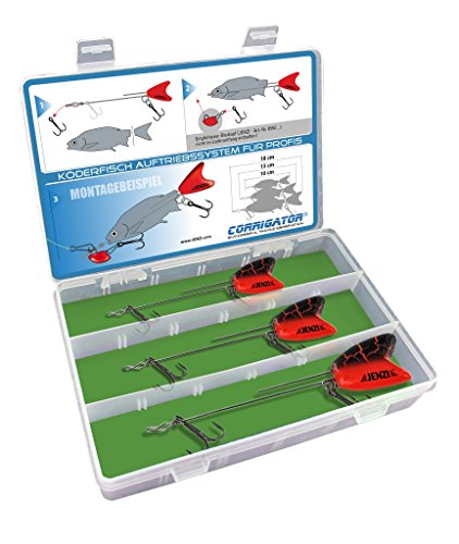 Jenzi Spezial-Köderfisch Auftriebssystem sortiert in einer Box 10,14 und 18cm von Jenzi