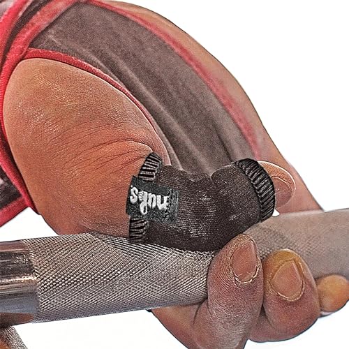 JerkFit Nubs Thumb Sleeves Protector für Hook Grip, olympisches Gewichtheben, Powerlifting, OLY & Gymnastik-Linderung schmerzhafter Schwielen und Blasen | Replace Tape (Black, L) von JerkFit